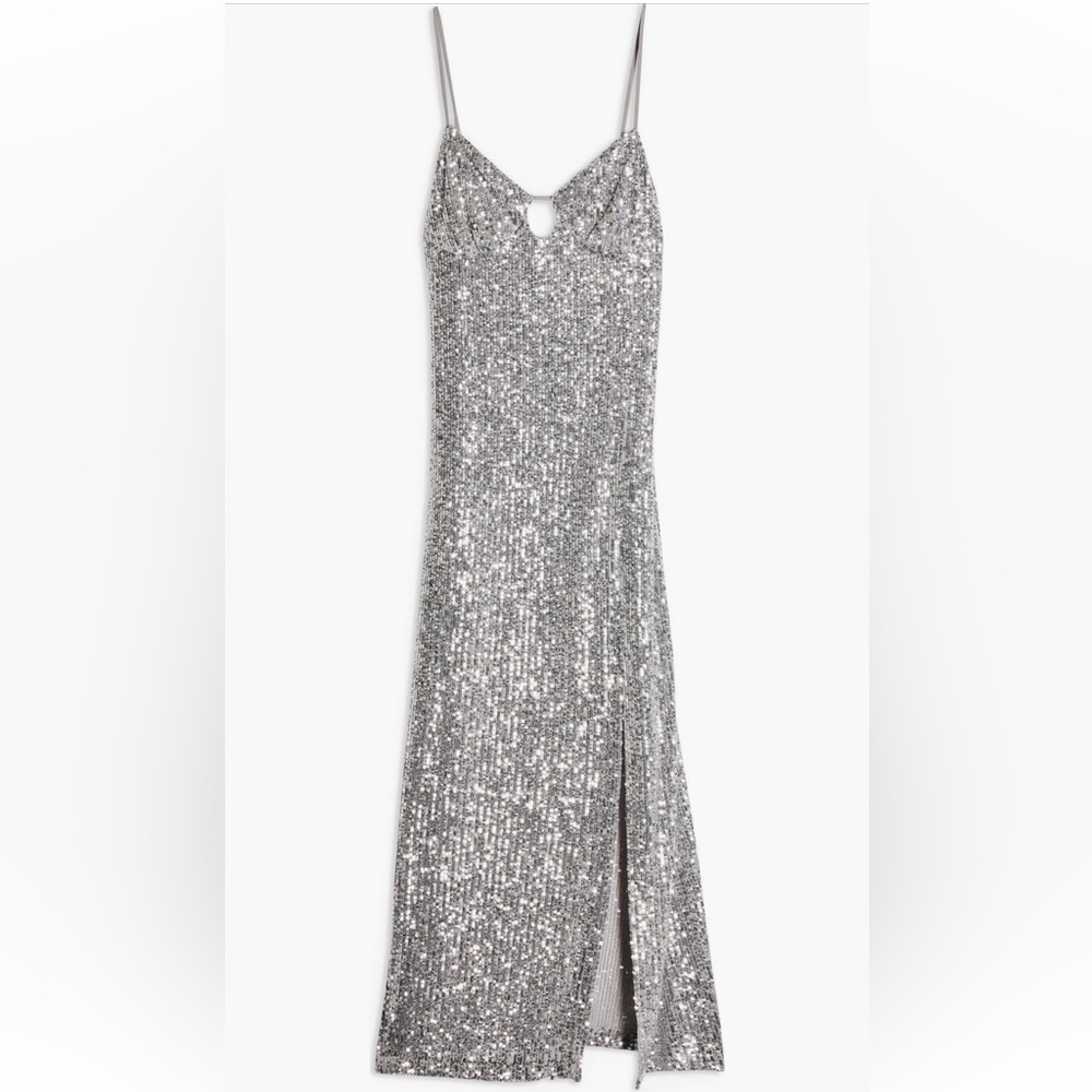 Topshop silver sequin midi dress. Brand new with tags